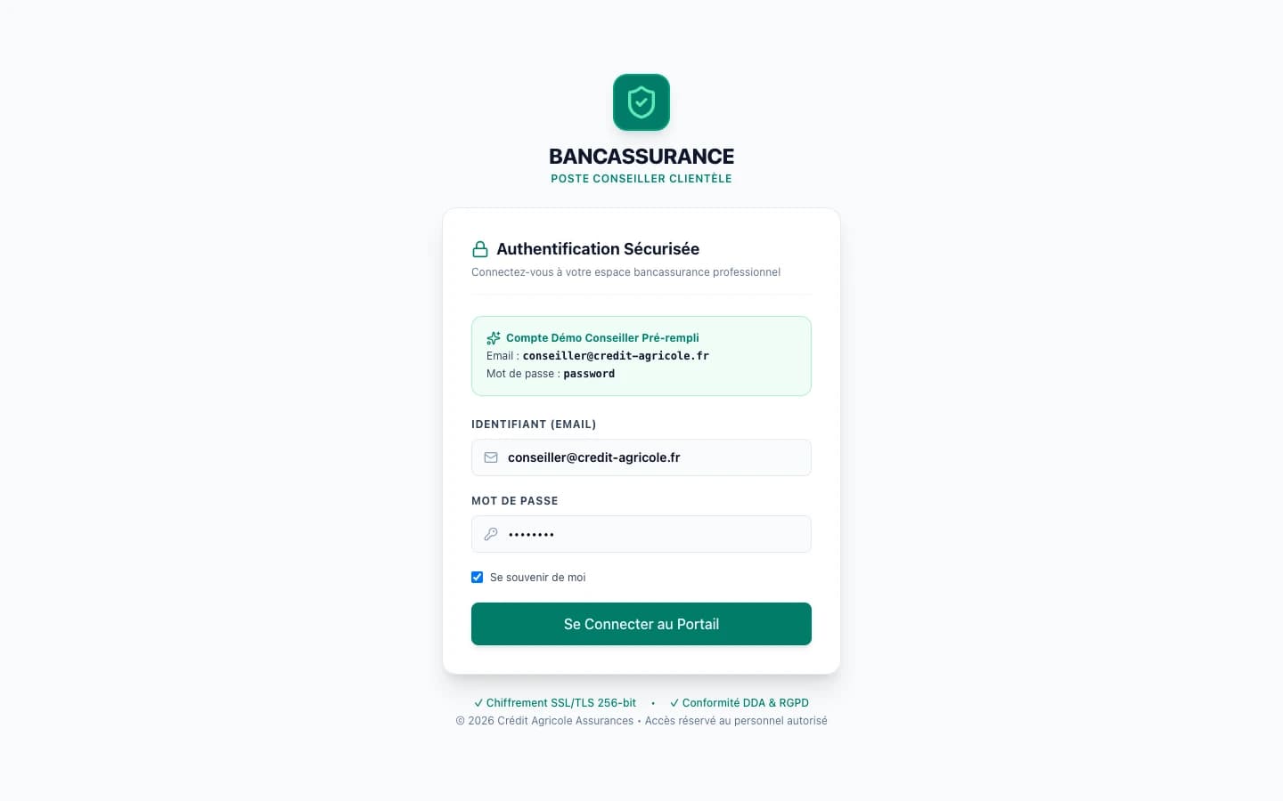 Capture d'écran Poste Conseiller Assurances